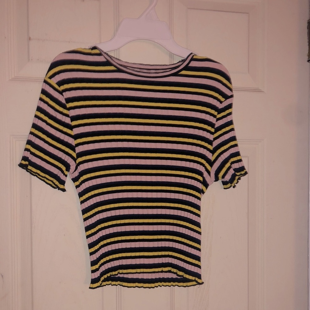 Striped crop top.